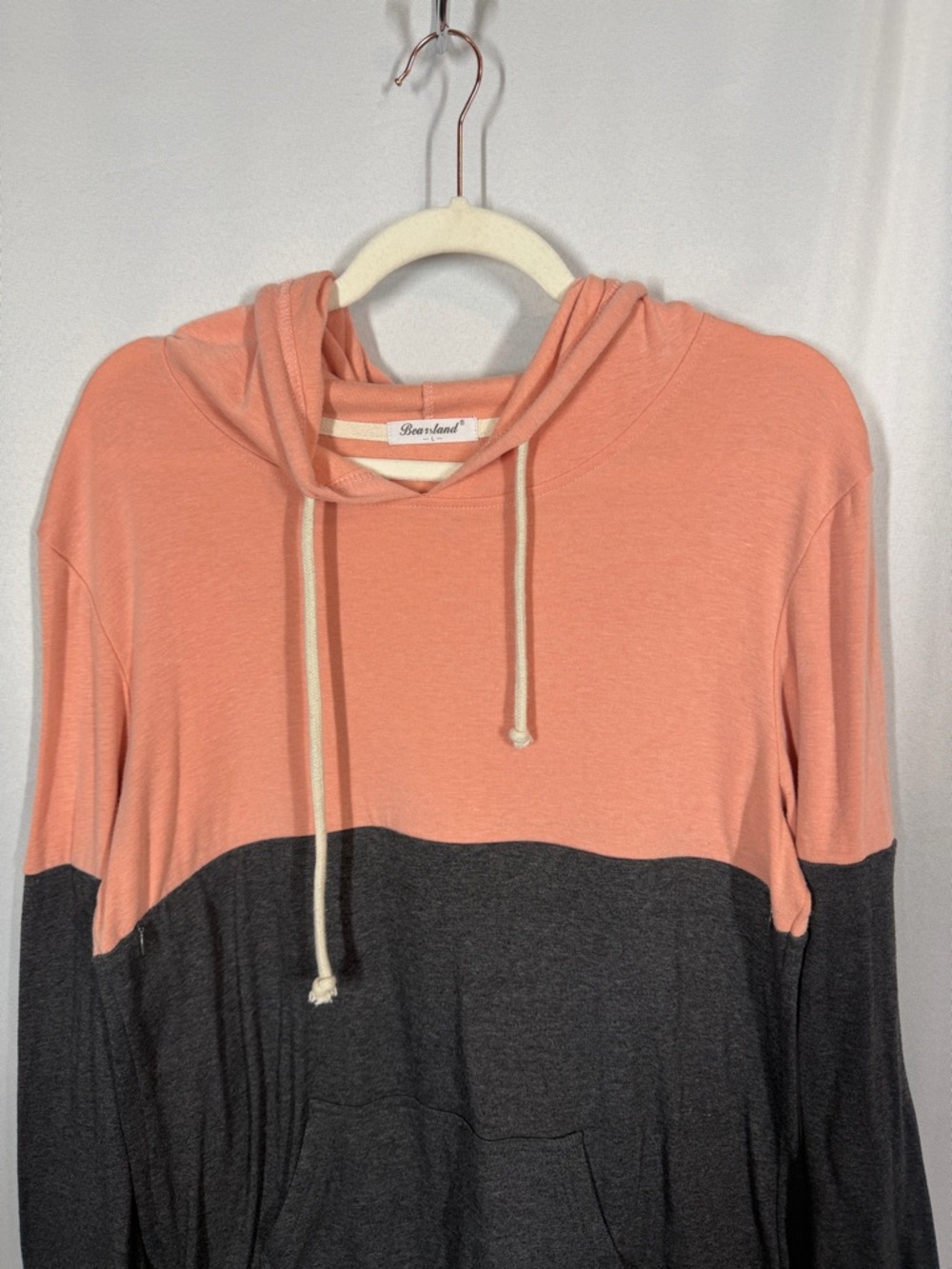 Bearsland | Nursing Hidden Zippers Hoodie Pink Gray Women's Size Large - Picture 6 of 15